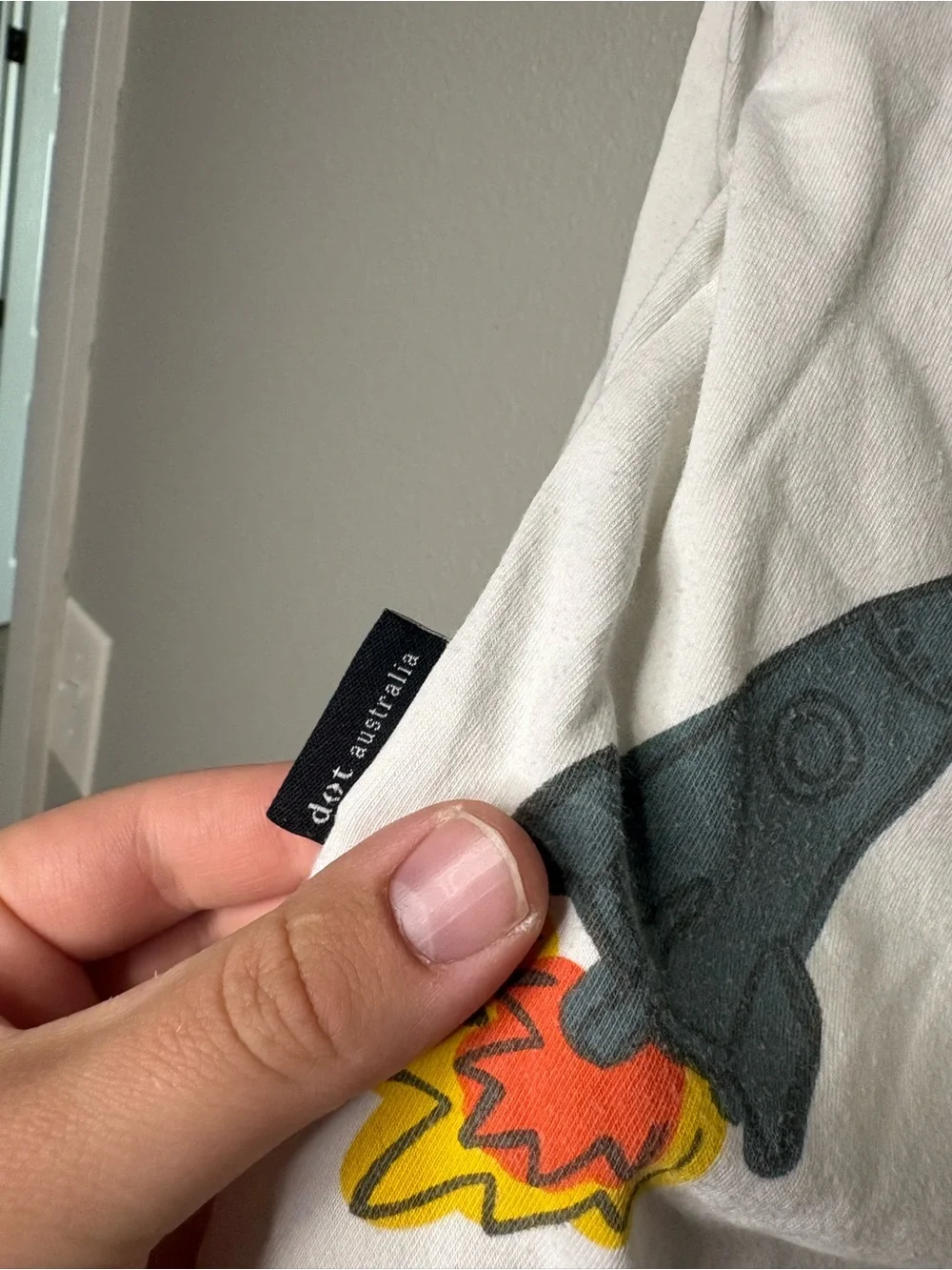 DOT Australia Space Print Long Sleeve Tee Kids Size 4
